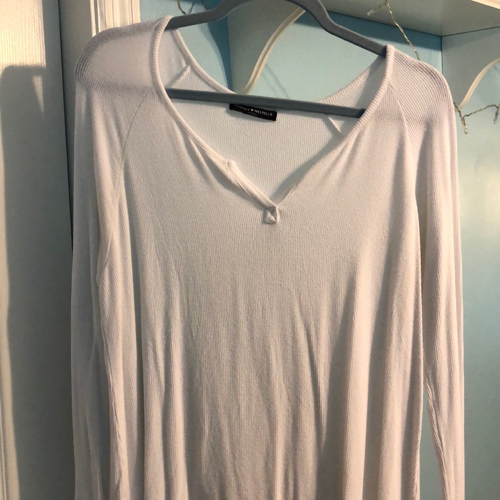 White Brandy Melville ribbed top